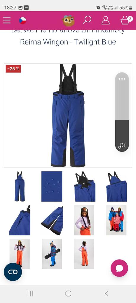 Oteplováky membránové, reima,164