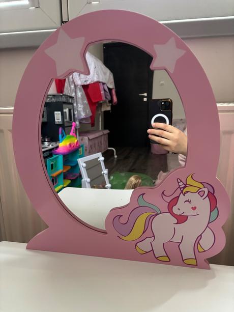 Dětský toaletní stolek se zrcadlem, 