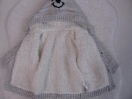 Šedý zateplený mikinový svetřík s kapucí v.3-6 měs, disney,68