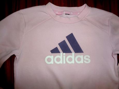 Bavlněná růžová mikina adidas, adidas,140