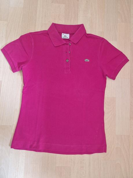 Tričko s límečkem růžové lacoste, lacoste,38