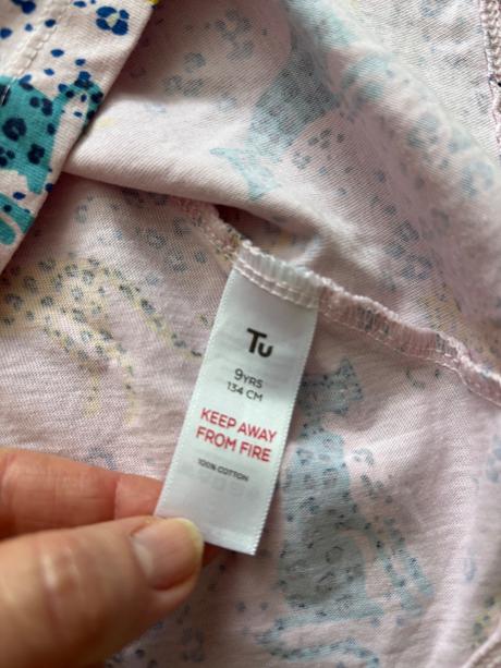 Ob/ šaty růžové s gepardem - v.9 let, tu,134