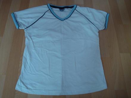 Tričko - bílé s modrým lemováním, vel. l, l