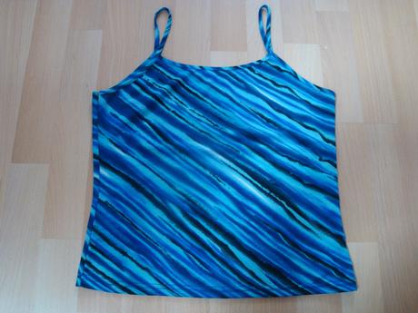 Tílko letní - proužkované, modré, l