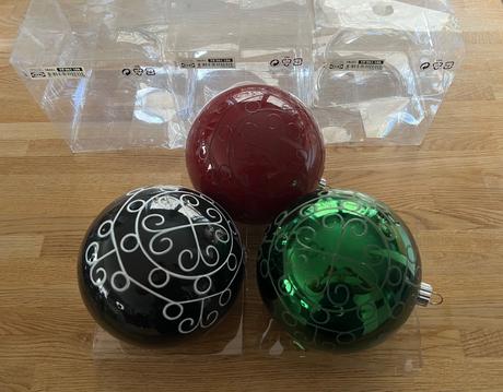 Vánoční ozdoby velikost 20 cm ikea 3 ks,