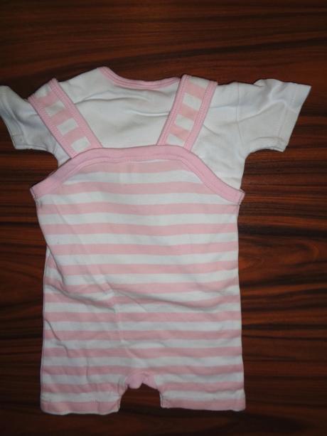 Kouzelné bavlněné laclové kalhoty a tričko, baby club,62