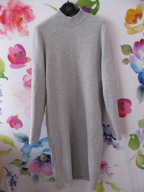 Světle šedé úpletové šaty se stojáčkem, vero moda,s