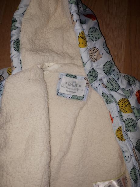 Zimní bunda s ježky vel. 68, marks & spencer,68