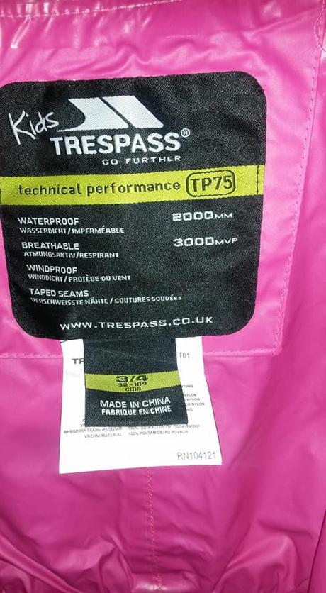 Kombinéza trespass bez podšívky vel. 104, 104