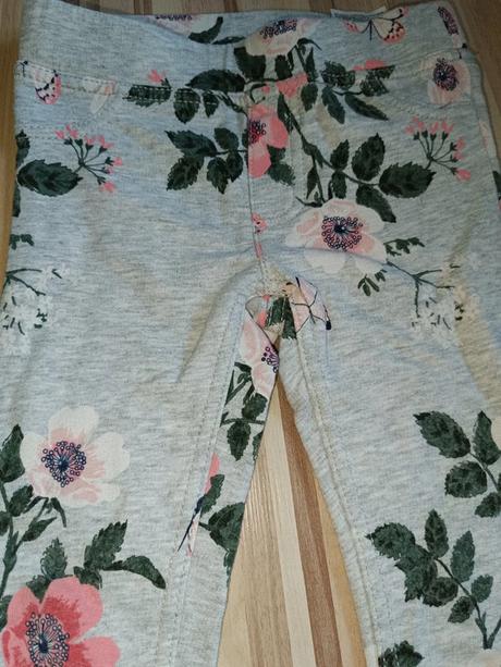 Kalhoty, legíny s květy 92, h&m,92