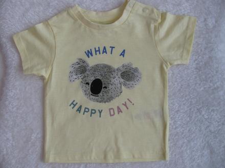 Žluté bavlněné tričko, primark,74