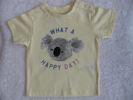 Žluté bavlněné tričko, primark,74