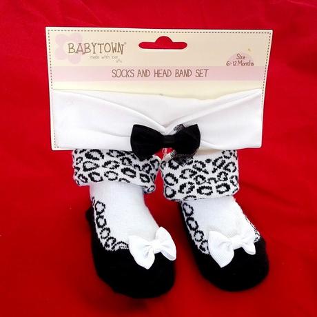 Kojenecká čelenka s ponožkami, baby town, 80