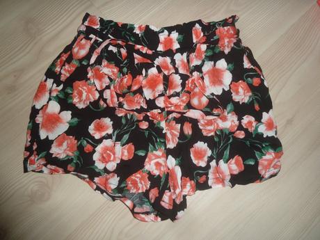 Květované lehké volné šortky, gate,158