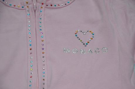 Růžové triko dl. rukáv, zdobené kamínky, 116