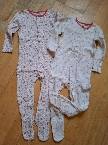 2x overal na spaní / pyžamo vel 86, f&f,86