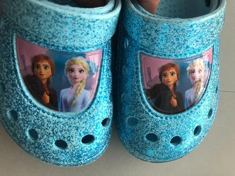Clogsy nazouváky guma modrá třpyt 30/31 anna elsa2, disney,30