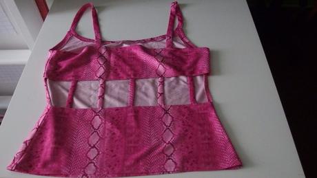 Růžový top s ramínky, s