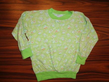 Svítivě zelené tričko s kočičkami, 110