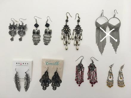 Bižuterie - náušnice 8 ks, 