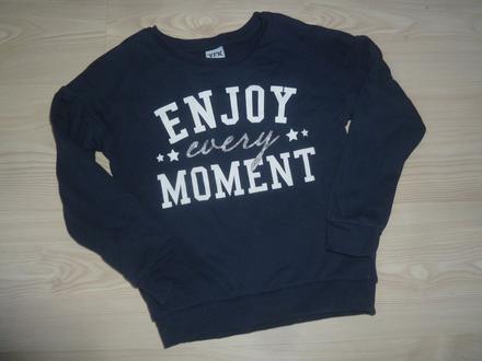 Tmavě modrá mikina s nápisem, kik,128