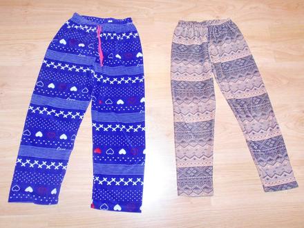 Dívčí kalhoty flaušové vel.134,140/146, 134