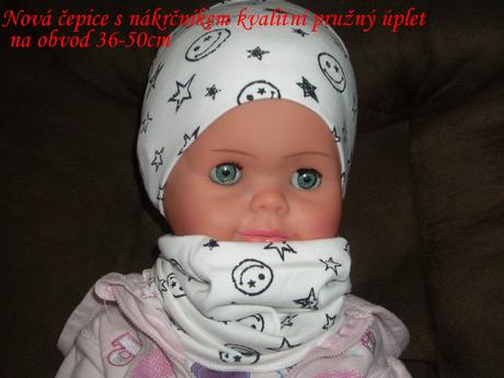 Čepice+nákrčník 36-50cm dvě barvy, 