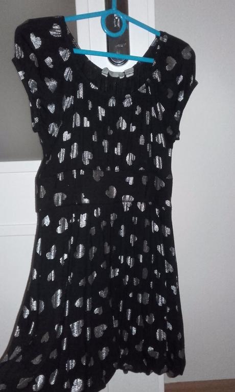 Šaty so striebornými srdiečkami lindex, lindex,122