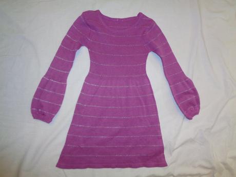 Krásné fialové úpletové šaty, f&f,98