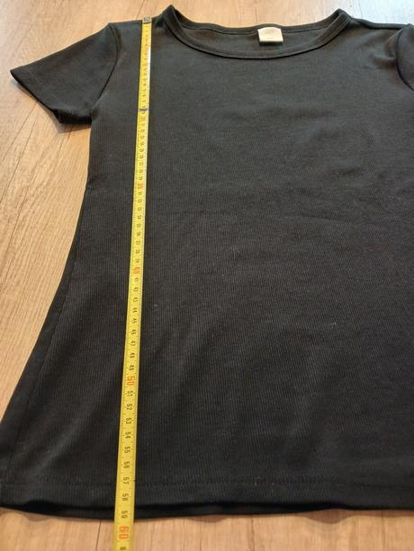 Žebrované tričko krátký rukáv hm vel. m, h&m,m