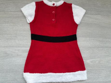 Dívčí vánoční šaty + punčocháče, vel. 86 (12-18m), 86