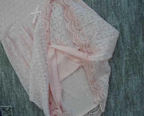 Růžové krajkové šaty šatičky, h&m,158