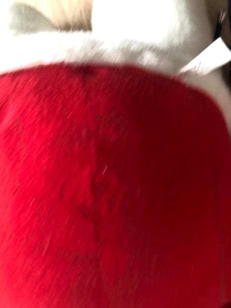 Bily medvěd s vánoční vesničkou,