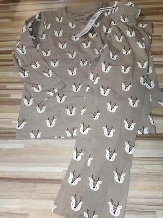 Vánoční tričko+ legíny komplet se soby 104 lindex, 104