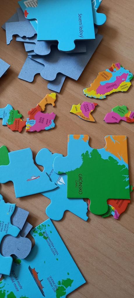 Puzzle mapy - svět - 82 dílů, 