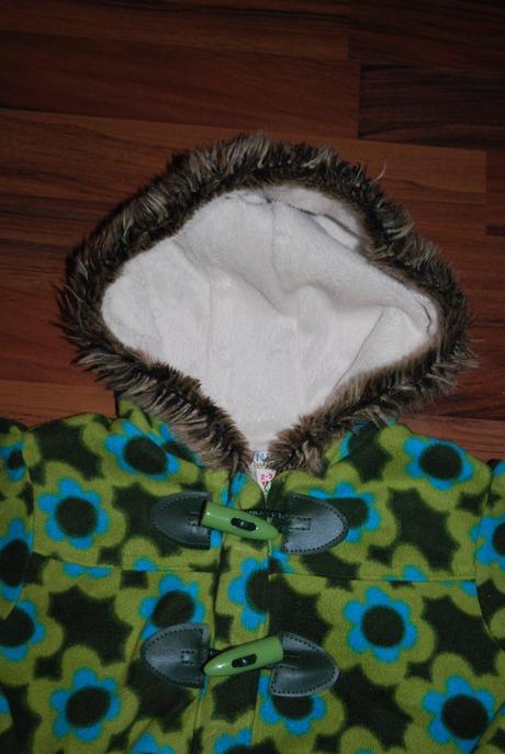 Fleecový zateplený kabát s kytičkami , marks & spencer,98