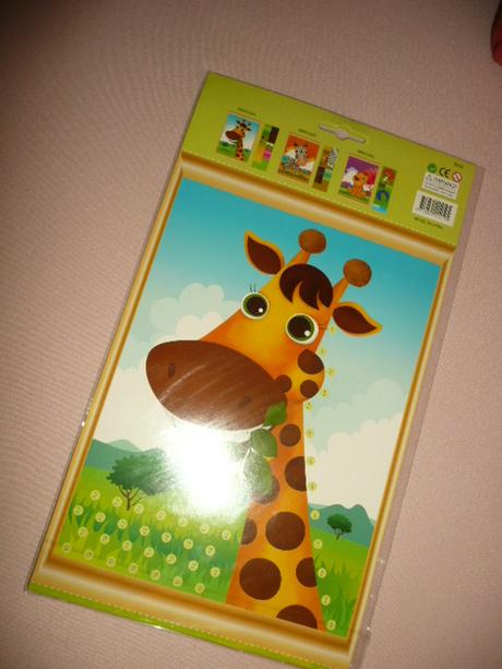 Žirafa vystřihovánky a samolepky,