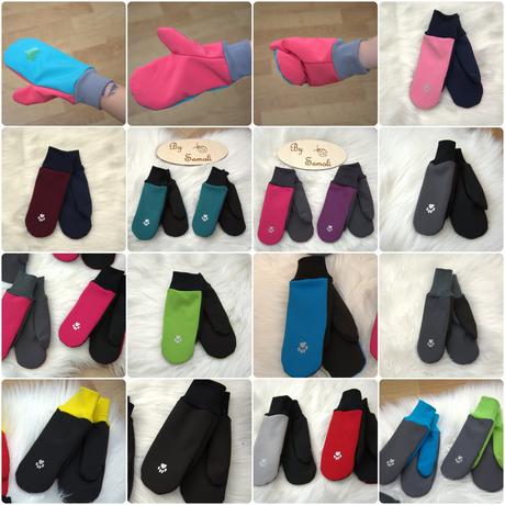 Softshellové rukavice s fleesem, vel. 1- 8 let, 74 - 128