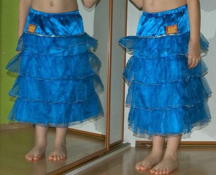 Karnevalová modrá volánková sukně,