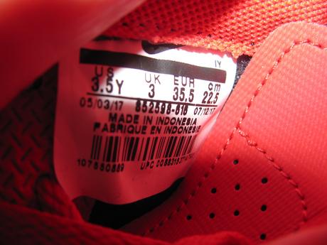 Dětské červené kopačky,turfy nike, nike,36