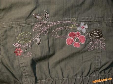 Jarní plátěná bundička vyteplená s mikinou, topolino,86