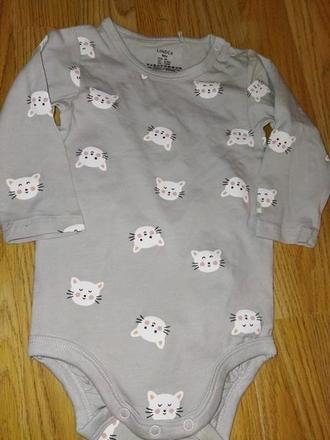 Šedé body s kočky 74 lindex, lindex,74
