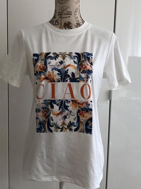 Tričko ciao v bílé barvě s-m, s