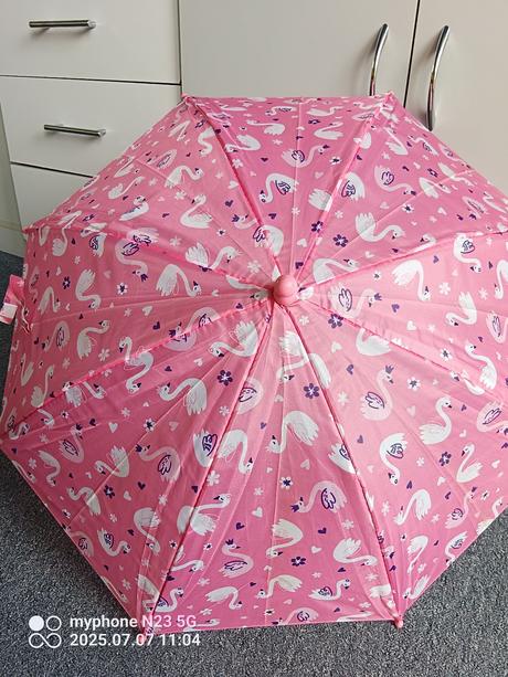 Deštník sv růžový "labutě",