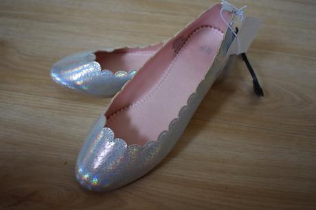 Nové třpytivé baleríny h&m, velikost 34/35, h&m,34 / 35