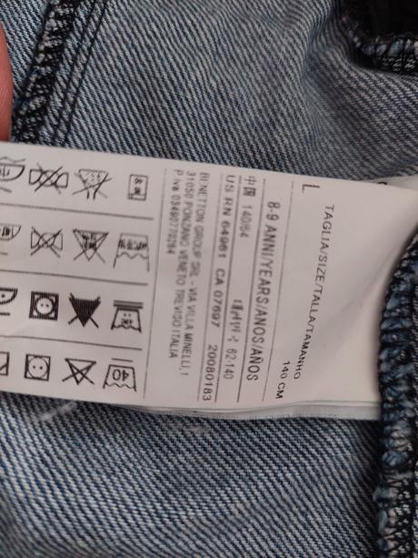 Riflová bunda zn. benetton, benetton,134