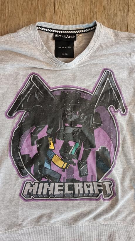 Tenká mikina/ triko s dl. ruk. minecraft vel 152, reserved,152