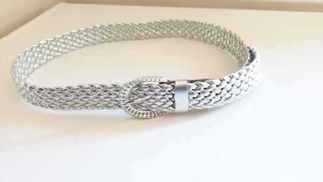 T453  stříbrný pásek, pas  80 - 100 cm, 