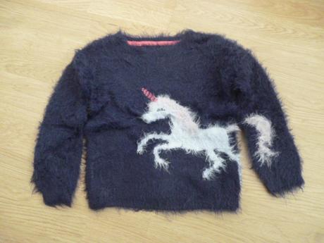 Hunatý svetr jednorožec 6-7, nutmeg,122