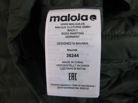 Přechodová péřová bunda s kapucí maloja, xl